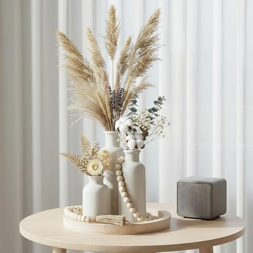 5 Pcs Coffee Table Decor Set, Wood White - color: Wood White