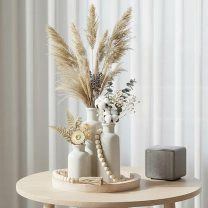 5 Pcs Coffee Table Decor Set, Wood White - color: Wood White
