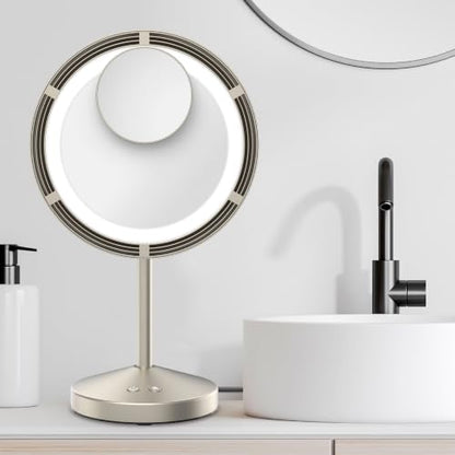 Conair Vanity Mirror with Lights, Adjustable Fan & Brightness, Round - color: Silver