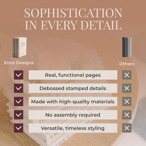 Decorative Books for Home Decor (Large) - Set of 3 - Real Blank Pages