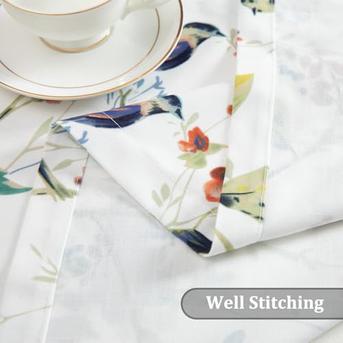 VOGOL Bird Print Kitchen Valance, Country Style Valance, 60x18, Blue - color: Blue, size: 60"W x 18"L (Pack of 1)
