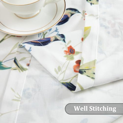 VOGOL Bird Print Kitchen Valance, Country Style Valance, 60x18, Blue - color: Blue, size: 60"W x 18"L (Pack of 1)