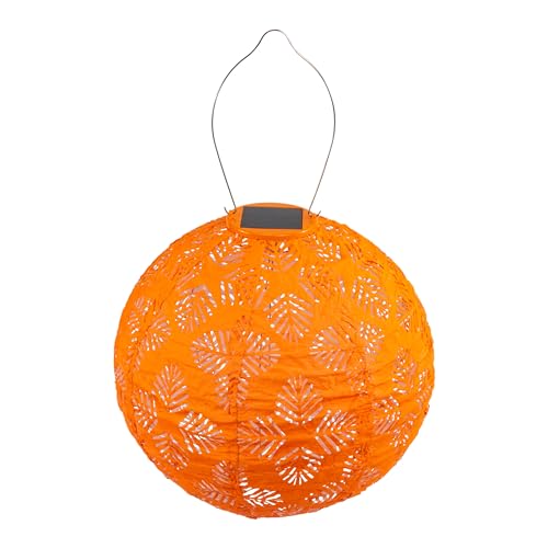 Allsop Home & Garden Soji Stella Brights Geo Palm Outdoor Weatherproof Tyvek® Hanging Solar Lantern. Dual White LEDs and Stainless Steel Easy to Hang Frame.