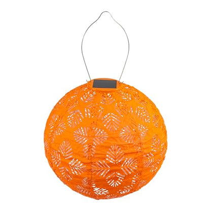 Allsop Home & Garden Soji Stella Brights Geo Palm Outdoor Weatherproof Tyvek® Hanging Solar Lantern. Dual White LEDs and Stainless Steel Easy to Hang Frame.