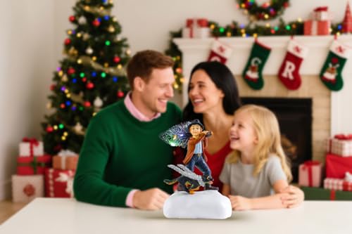 Christmas Village Decoration for Little boy and Dog,Battery Powered Luminous LED, Suitable for Home Decoration During Christmas, Holidays, Parties, and New Year.