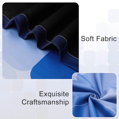 Royal Blue Ombre 90% Blackout Curtains 63 Inches Long 2 Panels for Living Room Bedroom Checkered Patterned Room Darkening Curtains Insulated Window Treatment Drapes with Grommet Top, 52" x 63" - color: 03 Diamond - Royal Blue, size: 52"W x 63"L (Pack of 2