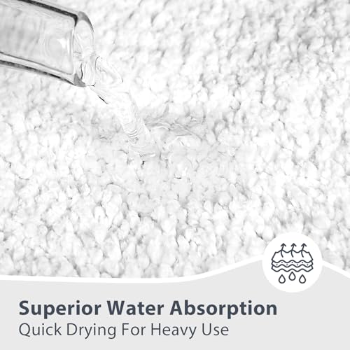 anllugs Bathroom Rugs, 24" x 60" Soft Bath Rugs, White - color: White, size: 24" X 60"