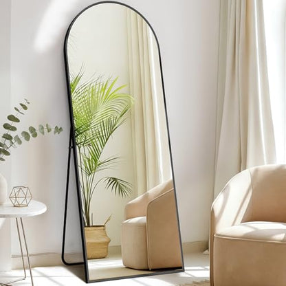 DUMOS 58"x19" Arched Full Length Mirror with Stand, Full Body Floor Mirror