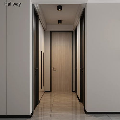 Ceiling Light Fixture, Flush Mount Ceiling Lights LED Dimmable Cylinder Ceiling Light Spot Light for Living Room Hallway Kitchen Dining Room Foyer 3000K 14.5W (Black) - color: Black 1pack