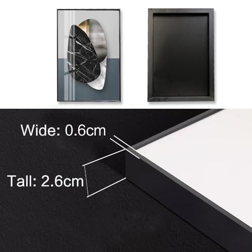 QKF 3Pcs Abstract Marble Geometric Crystal Surface Framed Canvas Wall Art - color: Black Ash, size: 24" X 32" X 3 pieces