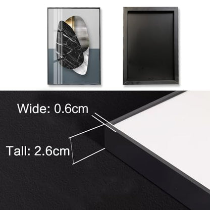 QKF 3Pcs Abstract Marble Geometric Crystal Surface Framed Canvas Wall Art - color: Black Ash, size: 24" X 32" X 3 pieces