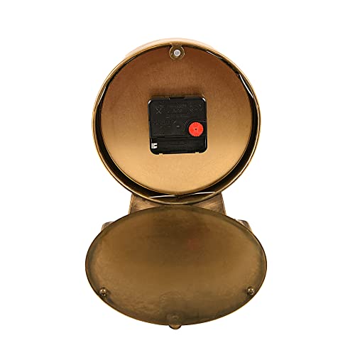 Creative Co-Op Decorative Metal Mantel Clock, Gold Finish - color: Gold Finish