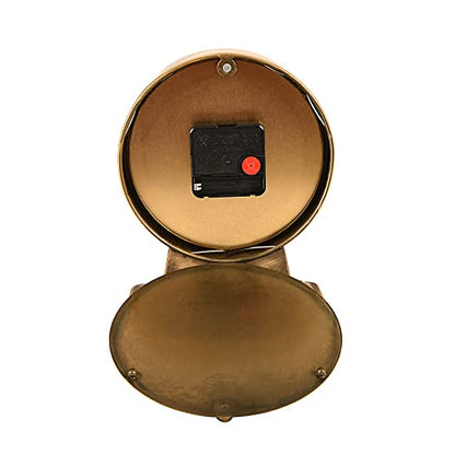 Creative Co-Op Decorative Metal Mantel Clock, Gold Finish - color: Gold Finish