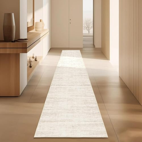 Washable Runner Rugs 3x10 Abstract Kitchen Runner Rug Non Slip Backing, Ultra-Thin Carpet Runners for Hallway 10 ft,Long Rug Runner for Entryway Living Room Bedroom Laundry Room - color: Beige, size: 3' x 10' (Runner)