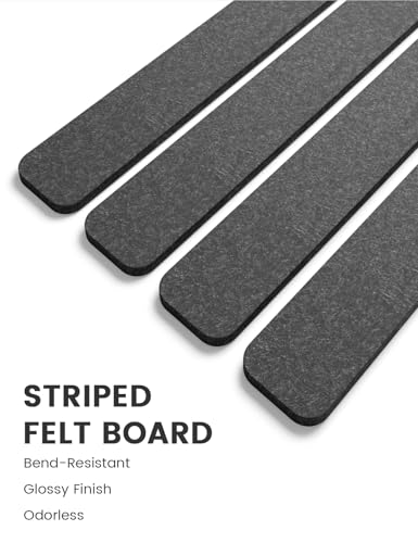 Fluxynara 13" x 2" Felt Wall Panels, Charcoal Gray - color: Charcoal Gray, size: 8-pack