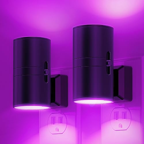 L LOHAS LED Purple Night Light, Purple Lights, Night Lights Plug into Wall - color: Purple, size: 2 Pack