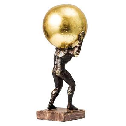 Lukitas Atlas Statue and Sculpture, Struggler Figurine Decor, Resin 13'' - color: Lift Ball