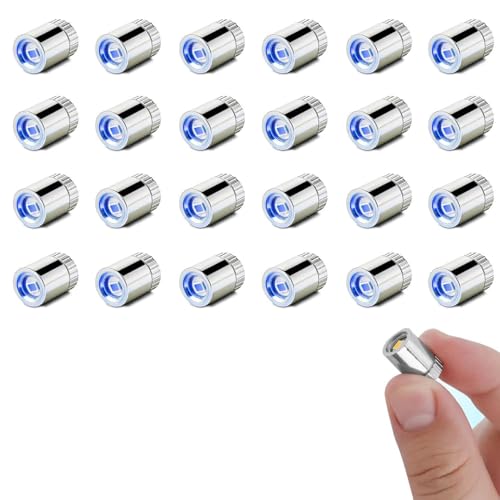 Aogist 24 PCS Blue Mini LED Spot Lights, Battery Operated Tiny SMD Lamps - color: Blue, size: 24