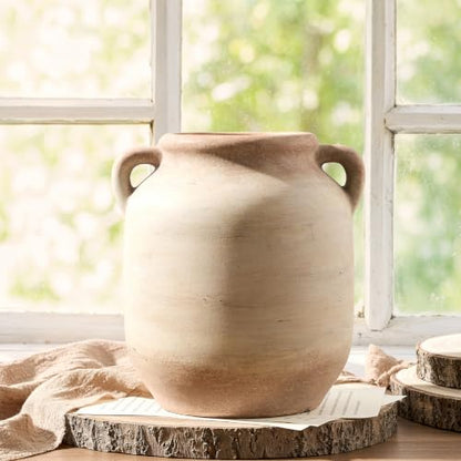 Vanselia Ceramic Flower Vase Home Table Decor Living Room Farmhouse 7.6 in - color: 7.6" Rust