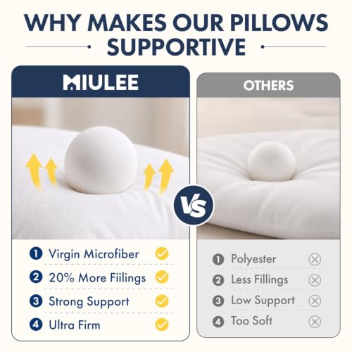 MIULEE 14x14 Throw Pillows Inserts 2 Pack, Decorative Pillows for Couch Bed - size: 14x14 Inch