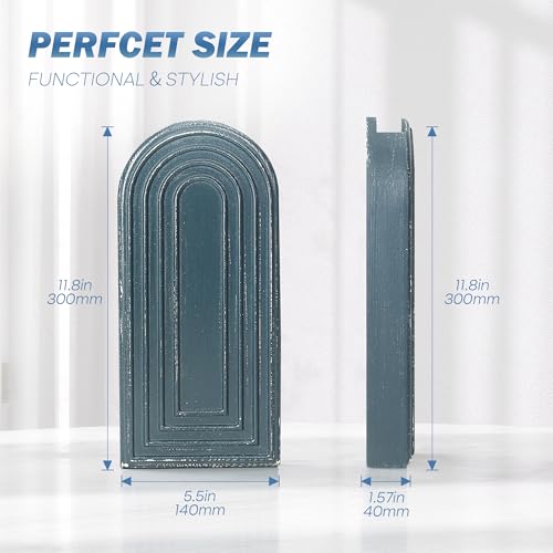 EOSAHR Wall Vase for Boho Room Decor: Wall Planter for Flowers, Denim Blue - color: Denim Blue