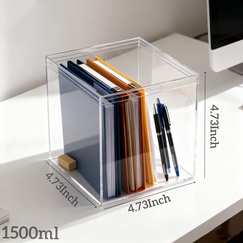 KissYou 2‑Pack Clear Boxes with Lids 4.72 x 4.72 x 4.72 Inch Display Box - size: 4.72 x 4.72 x 4.72 Inch