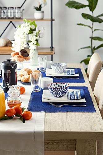 DII Jute Burlap Collection Kitchen Tabletop, Placemat Set, 13x19, Solid Nautical Blue, 6 Count - color: Solid Nautical Blue, size: Placemat Set, 13x19"