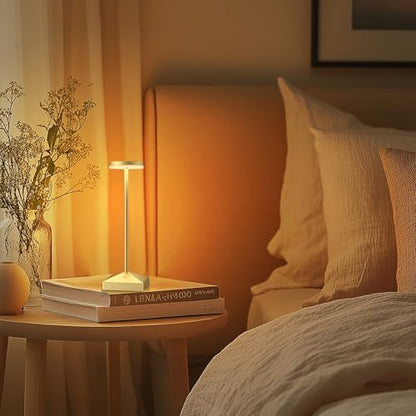3 Pack Small Gold Rechargeable Cordless Table Lamps Dimmable - color: Gold-C