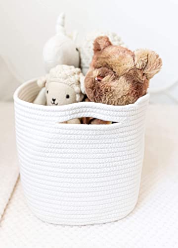 OrganiHaus Cotton Rope Baskets for Shelves, Set of 3, 15x9x10 - color: Full Off-White
