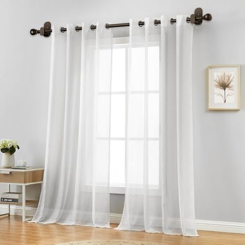 USFOOK Bronze Curtain Rods No Drilling 32 to 58 Inch, Adhesive Window Rod - color: Bronze, size: 32-58"
