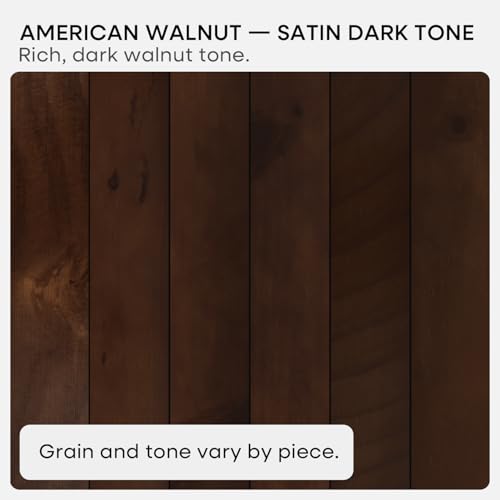 Homeforia 12 Inch Floating Shelves, High-End Solid Pine Wood, Set of 2 - color: American Walnut - Satin Dark Tone, size: 12 inch