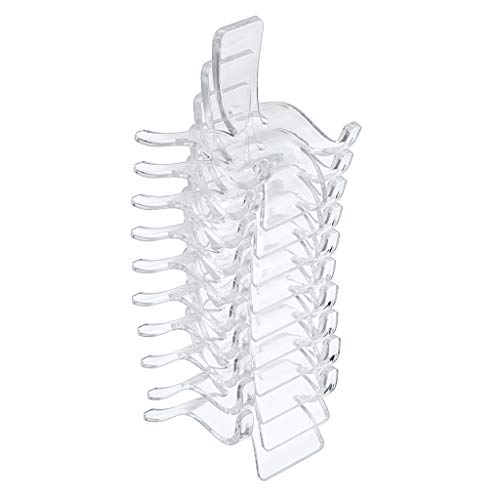 Hipiwe 10 Packs Acrylic Triangle Display Holder - Clear Plastic Display Easel Stands for Geodes Rock Mineral Agate Fossil Coral Small Collectibles Display Stands, Medium - size: Medium