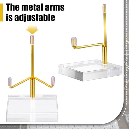 Kigley 8Pcs Display Stand Crystal Holder, Gold, 2 x 2 x 3.5 Inch - color: Gold, size: 2 x 2 x 3.5 Inch