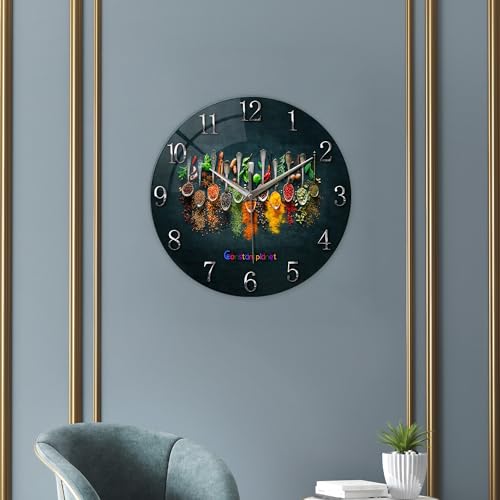 Kitchen Wall Clocks Battery Operated 14 Inch - color: Black3, size: 14 Inch