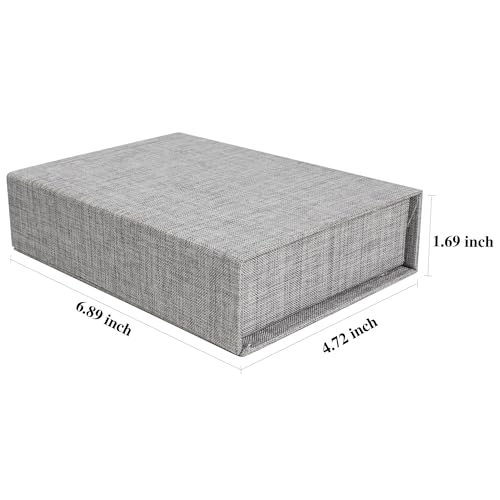 Photo Storage Box 4x6, Linen Photo Box - Grey - color: Grey, size: 4"x6"