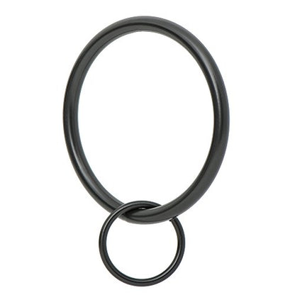 Ivilon Drapery Eyelet Curtain Rings - 2" Ring Loop for Hook Pins, Set of 14 - Black - color: Black, size: Set of 14 (2")