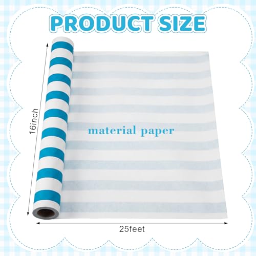 AmazingSpark Striped Table Runner Roll,Blue,25' Long X 16" Wide - color: Blue, size: 25' Long X 16" Wide