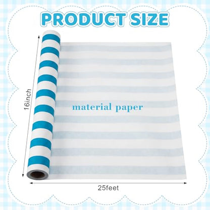 AmazingSpark Striped Table Runner Roll,Blue,25' Long X 16" Wide - color: Blue, size: 25' Long X 16" Wide
