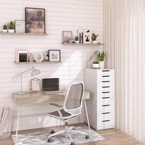 HOOBRO Floating Shelves, Wall Shelf Set of 3, 35.4 Inches Hanging Shelf - color: Greige, size: 35.4 Inches