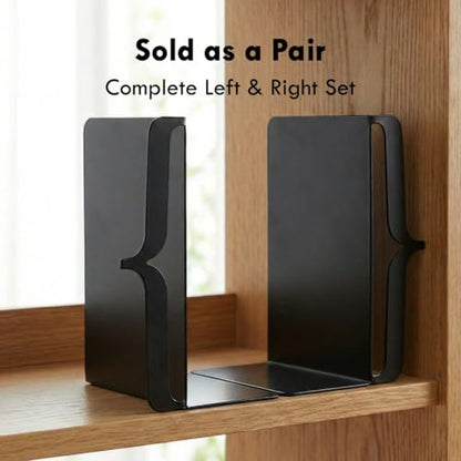 Decorative Bookends for Shelves, Bracket Shaped, White