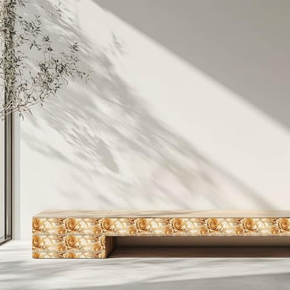 IVN Wallpaper Border Peel and Stick Wall Golden Rose Jewel 4x196 Inch - color: Golden Rose Jewel