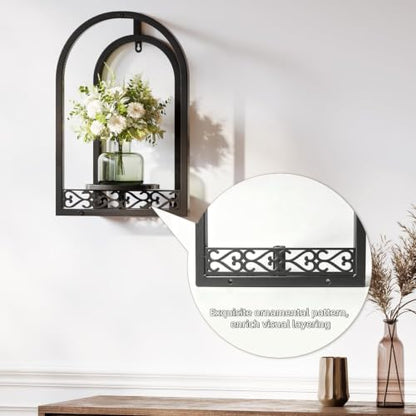 3 Pack Wall Plant Stands Indoor, wall Mounted Plant Holders, Black - color: 3 Pack Black