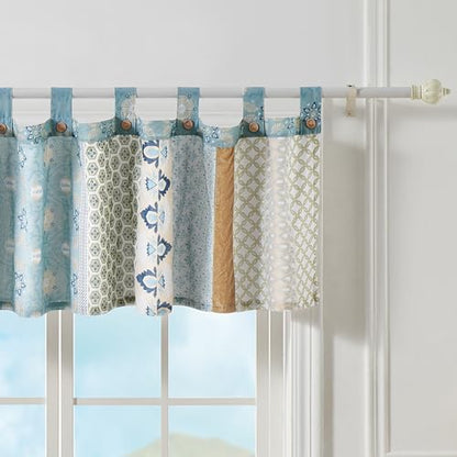 Greenland Home Thalia Velvet Embellished Window Treatment, 84 W x 21 L, Panel Pair, Blue - color: Blue