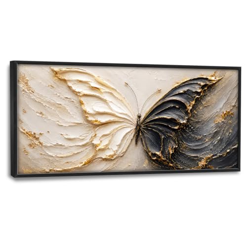 Voxlyra Large Framed Butterfly Wall Art Decor for Living Room 60'' × 30'' - color: Butterfly