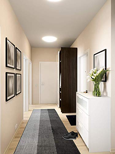 3 Ft Gray Entryway Kitchen Bath Rug Mat, Non Slip Washable, Soft - color: Anthracite Squares, size: 2'2" x 3' (Rectangular)