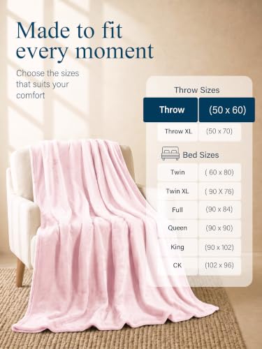 Utopia Bedding Ultra Soft Fleece Bed Blanket Throw Size Pink (50x60 Inches) - color: Pink, size: Throw (50x60 Inch)