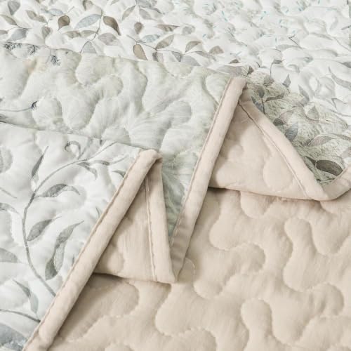 Exclusivo Mezcla 60"x 80" Boho Quilted Throw Blanket, Grey Quilt Throw - color: Bohemian Patchwork Grey, size: 60 x 80 inch