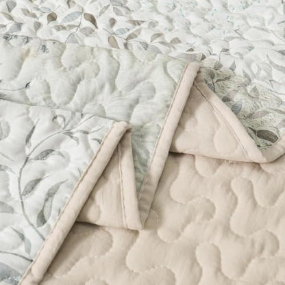 Exclusivo Mezcla 60"x 80" Boho Quilted Throw Blanket, Grey Quilt Throw - color: Bohemian Patchwork Grey, size: 60 x 80 inch