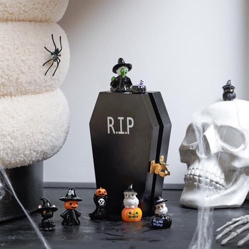 DN DECONATION Halloween Decorations Miniature Figurines Table Centerpiece - color: Hat & Witch & Owl