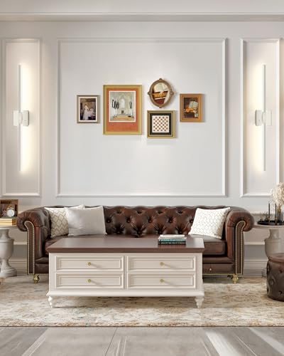 Rayogale Nickel Battery Operated Wall Sconces Set of 2, 24 Inch - color: Sand Nickel, size: 24 Inch(2 Pack)